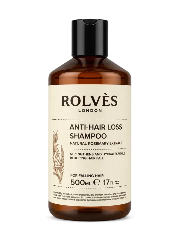 ROLVÈS dökülme karşıtı şampuan, 500 ml kahverengi şişede