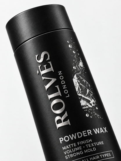 ROLVES Power Wax pudra wax şişesinin etiket ve kapak detayları