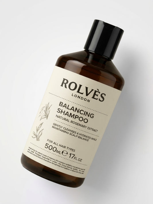 ROLVES dengeleyici şampuan şişesi, doğal biberiye özlü, 500 ml