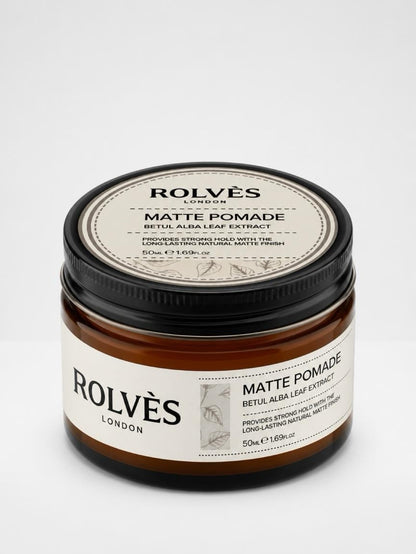 ROLVES Matte Pomade Wax 50 ml | Sert Tutuş ve Doğal Parlaklık