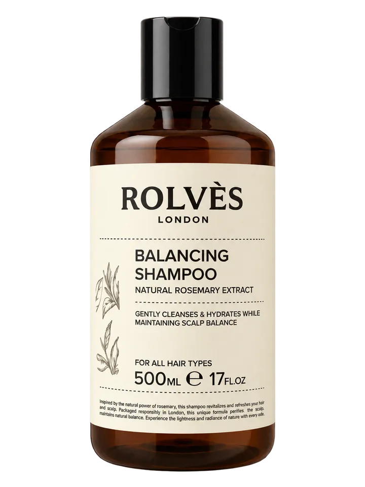ROLVÈS 500 ml dengeleyici şampuan şişesi, doğal biberiye özlü